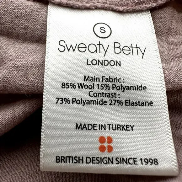 Sweaty Betty Breeze Merino Long Sleeve Run Top Lightweight Velvet Rose S - Picture 4 of 8